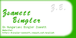 zsanett bingler business card